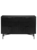 home24 home24 Skandinavisches Sideboard aus edlem Echtholzfurnier mit 6 Schubladen Wohnen in Eiche Schwarz