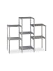 relaxdays Blumenregal in Grau - (B)86 x (H)95 x (T)29 cm