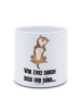 Mr. & Mrs. Panda XL Blumentopf Hund Streicheln mit Spruch in Weiß