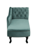 Beliani Chaiselongue NIMES in Grün/Braun - (W) 169 x (H) 79 x (L) 65 cm