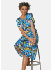 GOLDNER Freizeitkleid mit hochwertigem Druck in blau / gemustert