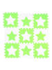 relaxdays 18x Puzzlematte "Sterne" in Weiß/ Grün