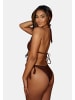 Moda Minx Bikinihose Triple Charm Tie Side Brazilian in Coffee
