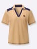 WITT WEIDEN Kurzarmshirt in camel-marine