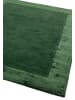 KADIMA DESIGN Teppich Wolle mit Viskose-Mix, Unifarben, Handgefertigt, Robust in Grün