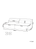 Beliani 2-Sitzer Sofa HELLNAR in Braun - (W) 204 x (H) 70 x (L) 126 cm
