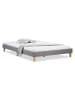 Homestyle4u Polsterbett mit Lattenrost 160x200 cm in Grau