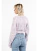 myMo Damen Wickeljacke Aus Strick in Rosa Mehrfarbig