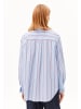 armedangels Hemdbluse Stripe Loose in hellblau bordeaux - 0002