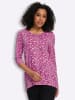 Sieh an! Zipfel-Shirt in magenta-ecru-bedruckt