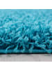 KADIMA DESIGN Teppich Hochflor Shaggy Waschbar Einfarbig RHEIN Strapazierfähig in Türkis