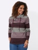 WITT WEIDEN Sweatshirt in burgund-mauve-geringelt