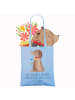 Mr. & Mrs. Panda Büchertasche Hund Blume mit Spruch in Sky Blue
