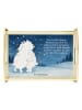 Mr. & Mrs. Panda Holz Tablett Eisbär Umarmen Design mit Spruch in Weiß