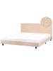 Beliani 10-tlg Doppelbett ALBI in Beige/Schwarz