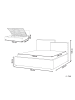 Beliani Doppelbett LAGARDE in Beige/Schwarz - (W) 196 x (H) 105 x (L) 224 cm