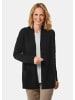 GOLDNER Kurzgröße:  Strickjacke Langarm Cardigan aus Merino in schwarz