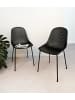 KADIMA DESIGN Perforierter Kunststoff Stuhl mit Mikroperforation | Modernes Design in Schwarz