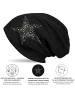 styleBREAKER Beanie Mütze mit Strass Stern in Midnight-Blue