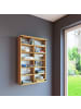 VCM  Holz CD DVD Wandregal Schrank Zuntisa Glastür in Buche