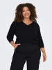 ONLY Carmakoma Strick Pullover Langarm V-Neck CARMARGARETA in Schwarz-2