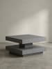 KADIMA DESIGN Couchtisch 60x60x34 cm Sofatisch in Beton-Optik Modern, Design in Grau