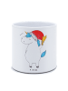 Mr. & Mrs. Panda Blumenkübel Einhorn Weihnachtsmann ohne Spruch in Weiß