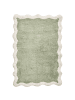 Beliani Badematte NANGAL in Grün/Beige - (W) 60 x (L) 90 cm