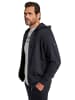 JP1880 Sweatjacke in schwarz