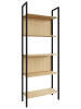 VCM  Holz Metall Stand Regal Büro Bücher Flakos 5fach in Honig-Eiche