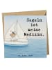 Mr. & Mrs. Panda Deluxe Karte Bär Segeln Design mit Spruch in Weiß