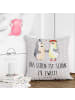 Mr. & Mrs. Panda 40x40 Kissen Pinguin Heirat mit Spruch in Grau Pastell