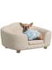 Pawhut Hundesofa Cremeweiß 70B x 47T x 30H cm