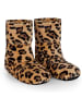 normani Körnerpantoffeln für die Mikrowelle in Leopard