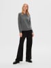 SELECTED FEMME Strick Pullover SLFLULU Wollpullover Rundhals Sweater in Grau-3