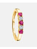 Diamant L'éternel Ring aus 375 Gelbgold mit Rubin