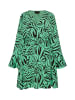 faina Damen Kleid  - Zebraprint in Grün Schwarz