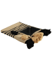 Beliani Kuscheldecke THAPREK in Beige/Schwarz - (W) 130 x (H) 0.3 x (L) 170 cm