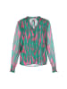 IZIA Women Blouse in green multicolor