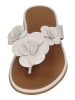 fitflop Zehentrenner GRACIE FLOWER LEATHER in weiß