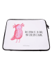 Mr. & Mrs. Panda Notebook Tasche Axolotl Glücklich mit Spruch in Weiß