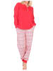 NORMANN Langarm Schlafanzug Pyjama Bündchen Ethnolook - 85153 in pink