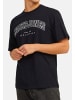 Jack & Jones T-Shirt Caleb Varsity in Schwarz / dunkelblau / weiß