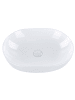 Beliani Waschbecken OMOA in Weiß - (W) 48 x (H) 14 x (L) 34 cm