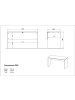 KADIMA DESIGN Wangenschreibtisch mit Knieblende, 140x60x75, Beige-Weiß