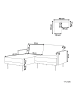 Beliani Ecksofa BREDA in Beige/Schwarz - (W) 192 x (H) 85 x (L) 155 cm