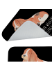 Mr. & Mrs. Panda Badteppich Hund Basset Hound mit Spruch in Schwarz