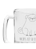 Mr. & Mrs. Panda Gravur Bierkrug Mops mit Spruch in Transparent
