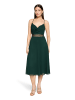 Vera Mont Cocktailkleid mit Wasserfallausschnitt in Dark Moss