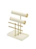 SONGMICS Schmuckständer Caeley in Weiß-Gold - (B)22 x (H)29.2 x (T)15 cm